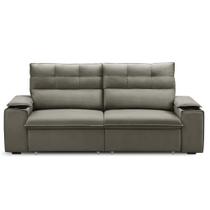 Sofá Retrátil e Reclinável Vannes 225cm com Porta Copos e Objetos