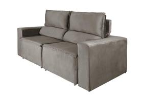 Sofá Retrátil e Reclinável Vilma 1,50 m Casavezi Decor Suede Veludo Marrom Sofá Retrátil e Reclinável Vilma 1,50 m Casavezi Decor Suede Veludo Marrom