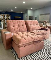 Sofá Retrátil Encosto Reclinável Palazzio com Almofadas Fixas 2,50m Bianchi Móveis