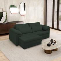 Sofá Retrátil Manual Sala de Estar Nolan Bipartido 215cm Conforto Premium em material sintético G58 - Gran Belo