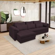 Sofá Retrátil Manual Sala de Estar Nolan Bipartido 297cm Conforto Premium em Couro Borgonha G58 - Gran Belo Sofá Retrátil Manual Sala de Estar Nolan Bipartido 297cm Conforto Premium em Couro Borgonha G58 - Gran Belo