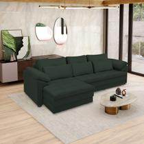 Sofá Retrátil Manual Sala de Estar Nolan Bipartido 297cm Conforto Premium em material sintético G58 - Gran Belo Sofá Retrátil Manual Sala de Estar Nolan Bipartido 297cm Conforto Premium em material sintético G58 - Gran Belo