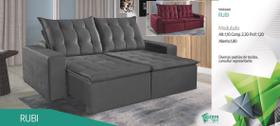 Sofá Retrátil Modulado Rubi 2,30 Chris Decor 081New Sofá Retrátil Modulado Rubi 2,30 Chris Decor 081New