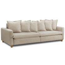 Sofá Retrátil Para Sala Living 4 Lugares 290cm Lake F04 Linho Bege - Lyam Decor