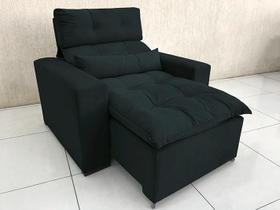 Sofá Retrátil Reclinável 1,10 m Preto 204 Zeus Sofá Retrátil Reclinável 1,10 m Preto 204 Zeus