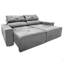 Sofá Retrátil Reclinável 1,50m Cinza Super Conforto, Ideal para Sala Moderna Sofá Retrátil Reclinável 1,50m Cinza Super Conforto, Ideal para Sala Moderna