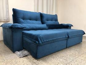 Sofá Retrátil Reclinável 1,80 m Azul 506 Campo Grande - Alpoim