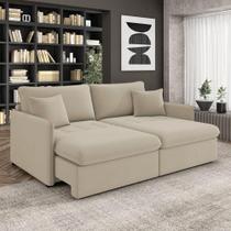 Sofá Retrátil Reclinável 2 Lugares 154cm Maili Veludo K01 - D'rossi Terra