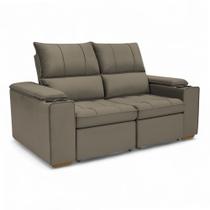 Sofá Retrátil Reclinável 2 Lugares 1,90m Boni Veludo Capuccino - Loja Sheep