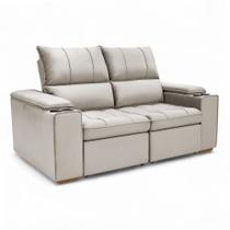 Sofá Retrátil Reclinável 2 Lugares 1,90m Boni Veludo Castor - Loja Sheep