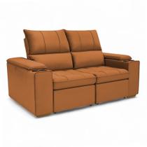 Sofá Retrátil Reclinável 2 Lugares 1,90m Boni Veludo Terracota - Loja Sheep