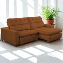 Sofa Retratil Reclinavel 2 Lugares 260cm Veludo Andreia Laranja Terracota Sofa Retratil Reclinavel 2 Lugares 260cm Veludo Andreia Laranja Terracota