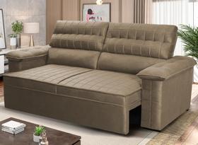 Sofá Retrátil Reclinável 2 lugares com molas 1,80m Quantum Suede Velut Tabaco - King House Sofá Retrátil Reclinável 2 lugares com molas 1,80m Quantum Suede Velut Tabaco - King House