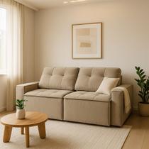 Sofá Retrátil Reclinável 2 Lugares Para Recepção Veludo