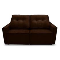 Sofá Retrátil Reclinável 2 Lugares Para Sala Veludo Marrom Sofá Retrátil Reclinável 2 Lugares Para Sala Veludo Marrom