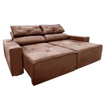 Sofá Retrátil Reclinável 2,00m Marrom Super Conforto, Ideal para Sala Moderna Sofá Retrátil Reclinável 2,00m Marrom Super Conforto, Ideal para Sala Moderna