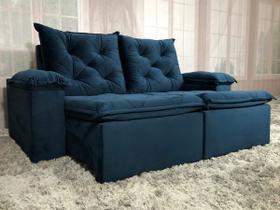 Sofá Retrátil Reclinável 2,10 m Azul Bela