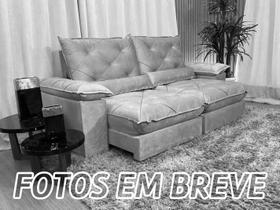 Sofá Retrátil Reclinável 2,10 m Marrom 500 Isa