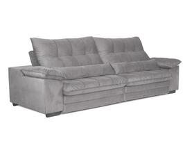 Sofá Retrátil Reclinável 2,10m com Molas e Espuma D33 Biondi Veludocristal - NETSOFAS Sofá Retrátil Reclinável 2,10m com Molas e Espuma D33 Biondi Veludocristal - NETSOFAS