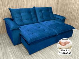 Sofá Retrátil Reclinável 2,30 m Azul 325 Boa Vista Sofá Retrátil Reclinável 2,30 m Azul 325 Boa Vista