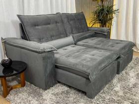 Sofá Retrátil Reclinável 2,30 m Cinza 502 Maricá