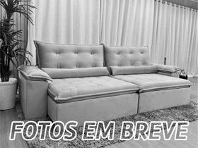 Sofá Retrátil Reclinável 2,30 m Cinza 502 Tijuca Plus