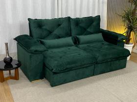 Sofá Retrátil Reclinável 2,30 m Verde Musgo 505 Zuqui Plus