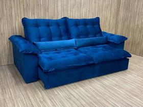 Sofá Retrátil Reclinável 2,50 m Azul 325 Florença Plus Sofá Retrátil Reclinável 2,50 m Azul 325 Florença Plus