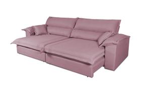 Sofá Retrátil Reclinável 2,50m Nivus Rose c/ Molas Ensacadas - King House