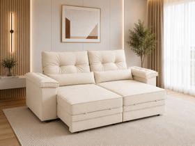 Sofa Retratil Reclinavel 260m Dubai Veludo Premium