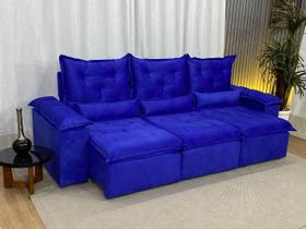 Sofá Retrátil Reclinável 2,70 m Azul 910 Athenas Premium Sofá Retrátil Reclinável 2,70 m Azul 910 Athenas Premium
