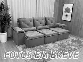 Sofá Retrátil Reclinável 2,70 m Marrom 200 Athenas Premium