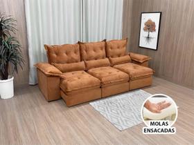 Sofá Retrátil Reclinável 2,70 m Terracota 509 Aconchego Sofá Retrátil Reclinável 2,70 m Terracota 509 Aconchego