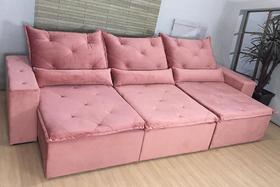 Sofá Retrátil Reclinável 2,90 m Rosa 10 Delta Sofá Retrátil Reclinável 2,90 m Rosa 10 Delta