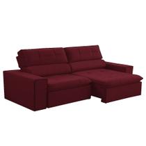 Sofá Retratil Reclinável 2Lugares 1,6m Veludo Bordo Megasul