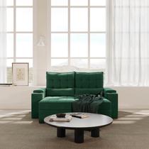Sofá Retrátil Reclinável 3 Lugares 180cm Porta Copos e USB Embaúba Extra CabeCasa MadeiraOriginals Verde Diamante Sofá Retrátil Reclinável 3 Lugares 180cm Porta Copos e USB Embaúba Extra CabeCasa MadeiraOriginals Verde Diamante