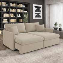 Sofá Retrátil Reclinável 3 Lugares 194cm Maili Veludo K01 - D'Rossi Sofá Retrátil Reclinável 3 Lugares 194cm Maili Veludo K01 - D'Rossi