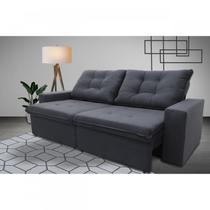 Sofá Retrátil Reclinável 3 Lugares 198cm Magnum Cinza Sofá Retrátil Reclinável 3 Lugares 198cm Magnum Cinza