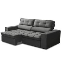 Sofá Retrátil Reclinável 3 Lugares 200cm Blanches F05 Veludo Grafite - Mpozenato Sofá Retrátil Reclinável 3 Lugares 200cm Blanches F05 Veludo Grafite - Mpozenato