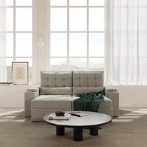 Sofá Retrátil Reclinável 3 Lugares 200cm Porta Copos e USB Embaúba Extra CabeCasa MadeiraOriginals Cinza Claro Fosco Sofá Retrátil Reclinável 3 Lugares 200cm Porta Copos e USB Embaúba Extra CabeCasa MadeiraOriginals Cinza Claro Fosco