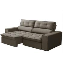 Sofá Retrátil Reclinável 3 Lugares 220cm Blanches F05 Veludo Castor - Mpozenato Sofá Retrátil Reclinável 3 Lugares 220cm Blanches F05 Veludo Castor - Mpozenato
