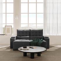 Sofá Retrátil Reclinável 3 Lugares 220cm Porta Copos e USB Embaúba Extra CabeCasa MadeiraOriginals Cinza Diamante Sofá Retrátil Reclinável 3 Lugares 220cm Porta Copos e USB Embaúba Extra CabeCasa MadeiraOriginals Cinza Diamante