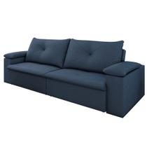 Sofá Retrátil Reclinável 3 Lugares 230cm Tico Suede Azul - D'Monegatto - Dmonegatto