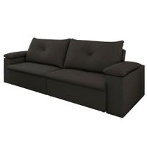 Sofá Retrátil Reclinável 3 Lugares 230cm Tico Suede Preto - D'Monegatto