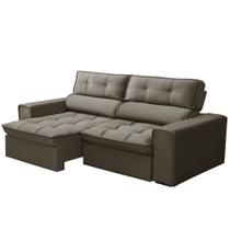 Sofá Retrátil Reclinável 3 Lugares 240cm Blanches F05 Veludo Castor - Mpozenato Sofá Retrátil Reclinável 3 Lugares 240cm Blanches F05 Veludo Castor - Mpozenato