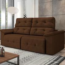 Sofá Retrátil Reclinável 3 Lugares Barcelona - Marrom