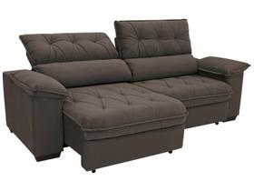 Sofá Retrátil Reclinável 3 Lugares Suede Hannover Linoforte