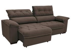 Sofá Retrátil Reclinável 3 Lugares Suede Hannover Linoforte