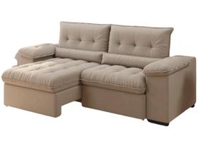 Sofá Retrátil Reclinável 3 Lugares Suede Veludo Sofá Retrátil Reclinável 3 Lugares Suede Veludo