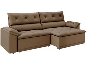 Sofá Retrátil Reclinável 3 Lugares Veludo Ibiza Besthouse